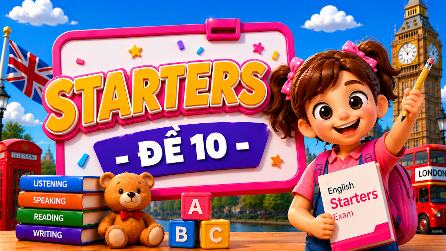 Đề thi STARTERS - ĐỀ 10